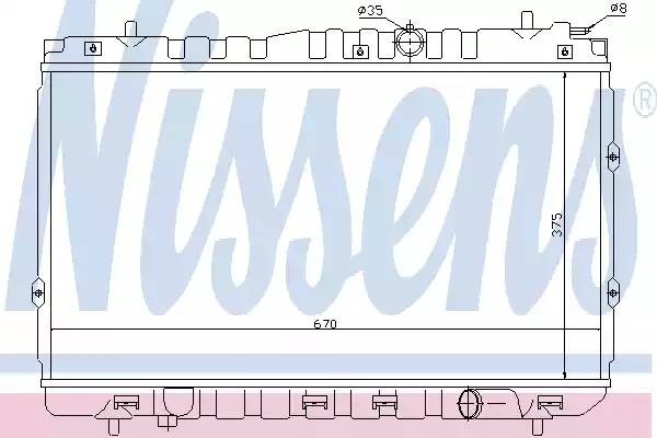 Радиатор, охлаждение двигател 66680 NISSENS