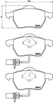 Комплект тормозных колодок, диско P85085 BREMBO