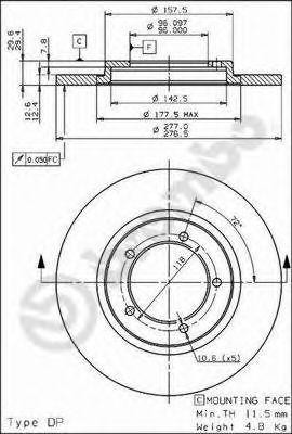Тормозной диск 08.9137.10 BREMBO
