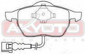 Колодки тормозные дисковые AKD-1029 AKYOTO