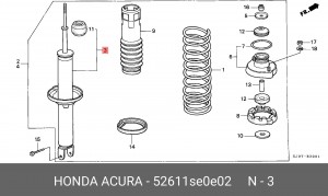Амортизатор 52611SE0E02 HONDA