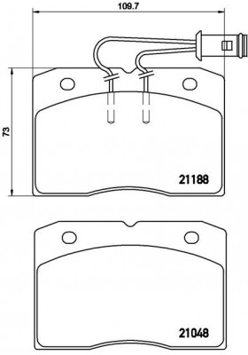 Комплект тормозных колодок, диско PA6009 BREMBO
