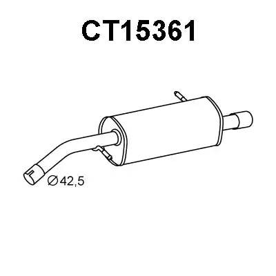 Глушитель выхлопных газов конечный CT15361 VENEPORTE