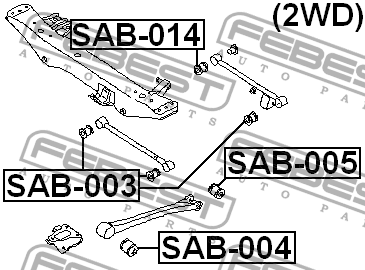 Сайлентблок SAB-003 FEBEST