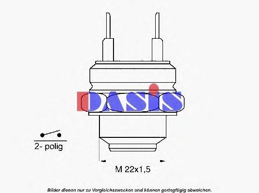 Термовыключатель, вентилятор радиатора 752000N AKS DASIS