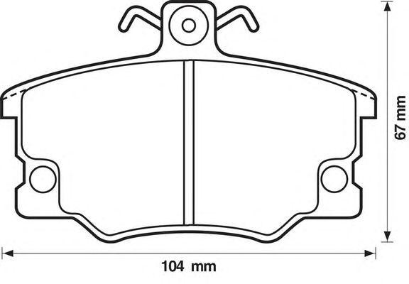 Комплект тормозных колодок, диско 571309B BENDIX JURID