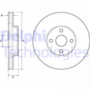 Тормозной диск BG3780 DELPHI