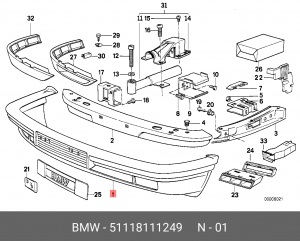 Бампер передний 51 11 8 111 249 BMW