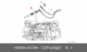 Свеча накаливания 12291P5TG02 HONDA