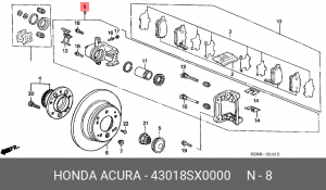 Тормозной суппорт 43018SX0000 HONDA