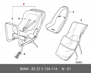 Сиденье детское 82 22 2 154 114 BMW