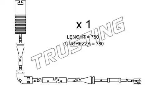 Сигнализатор, износ тормозных колодок SU153 TRUSTING