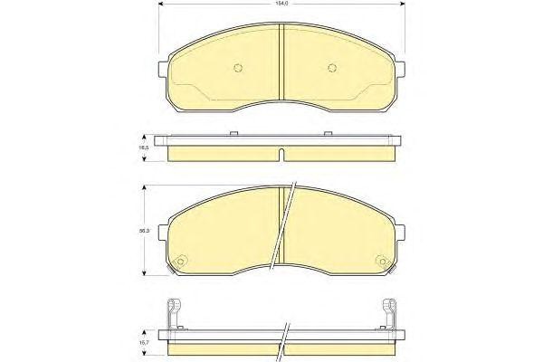 Комплект тормозных колодок, диско 6132619 GIRLING