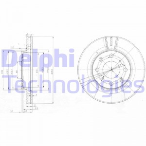 Тормозной диск BG3794 DELPHI