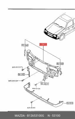 Облицовка передка B12653100G MAZDA