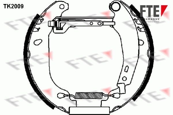 Комплект тормозных колодок TK2009 FTE