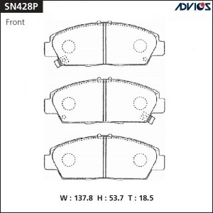 Колодки тормозные дисковые SN428P ADVICS