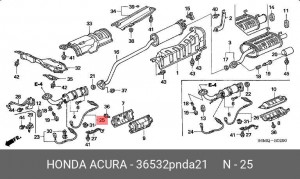 Лямбда-зонд 36532PNDA21 HONDA