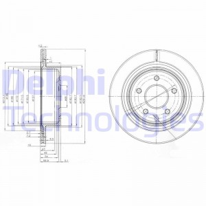 Тормозной диск BG3765 DELPHI