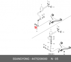 Сайлентблок 4475208000 SSANG YONG