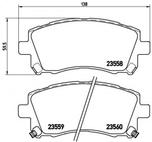 Комплект тормозных колодок, диско P78010 BREMBO