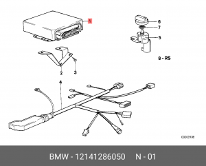 Блок управления, управление двигателем 12141286050 BMW