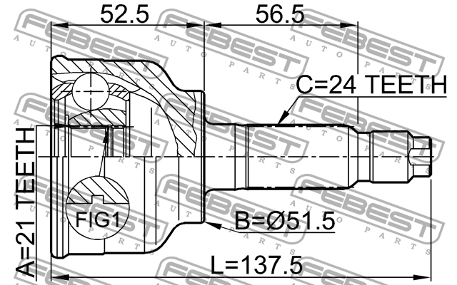 ШРУС 0510-004 FEBEST