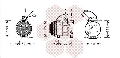 Компрессор, кондиционер 0300K015 VAN WEZEL