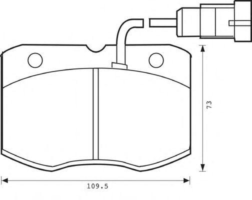 Комплект тормозных колодок, диско 573081B BENDIX JURID