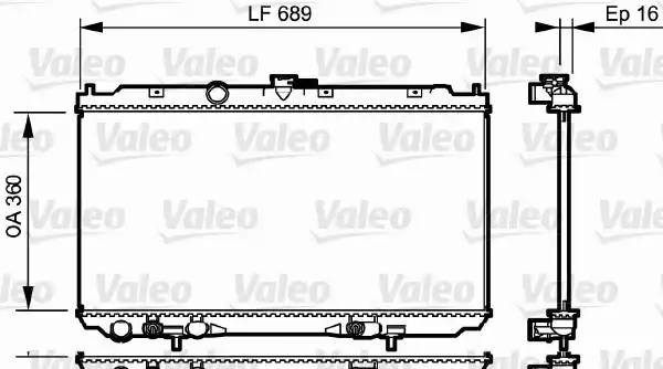 Радиатор, охлаждение двигател 734706 VALEO PHC