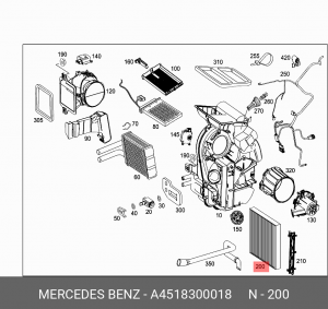 Фильтр, воздух во внутренном пространстве A 451 830 00 18 SMART