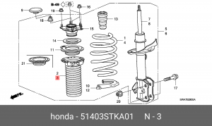 Пыльник амортизатора подвески 51403-STK-A01 HONDA