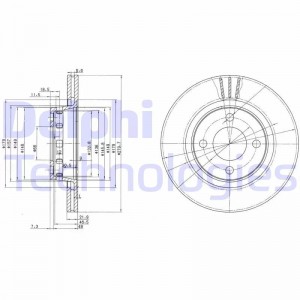 Тормозной диск BG2784 DELPHI
