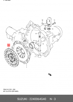 Диск сцепления 22400-64G40 SUZUKI