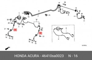 Тормозной шланг 46410SA0023 HONDA