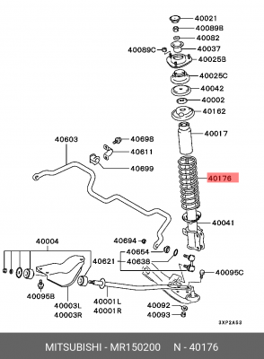 Пружина подвески MR150200 MITSUBISHI
