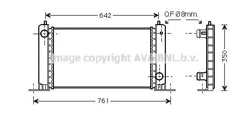 Радиатор охлаждения ДВС FT2251 AVA