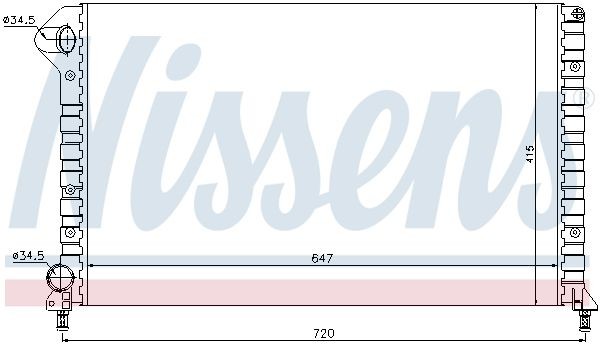 Радиатор, охлаждение двигател 61767 NISSENS