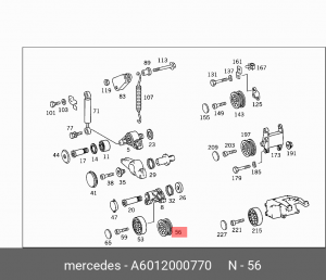 Натяжитель ремня приводного в сборе A6012000770 MERCEDES BENZ