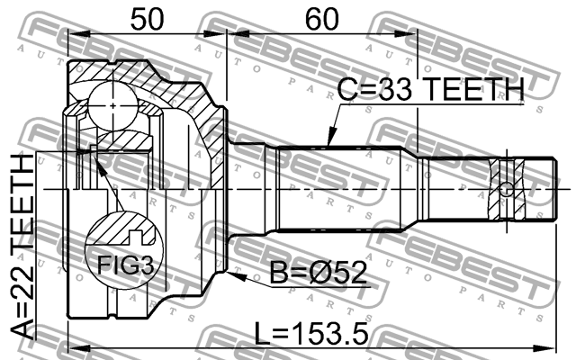 ШРУС 1810-002 FEBEST