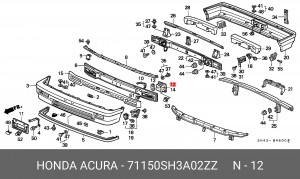 Комплект поддержки, буфер 71150SH3A02ZZ HONDA