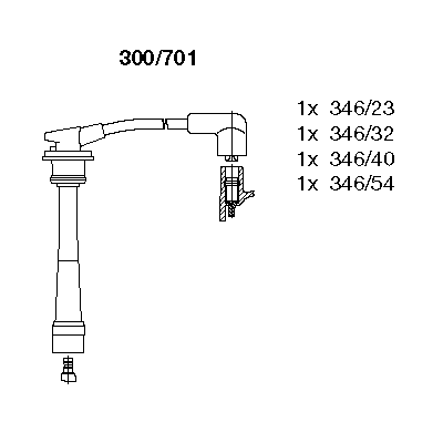 Ккомплект проводов зажигания 300/701 BREMI