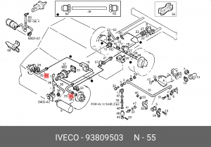 Тормозной шланг 93809503 IVECO