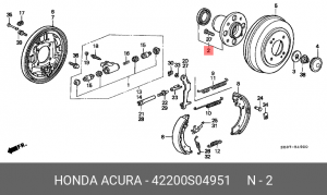 Комплект подшипника ступицы колеса 42200S04951 HONDA