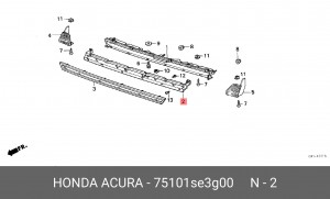 Решетка радиатора 75101SE3G00 HONDA