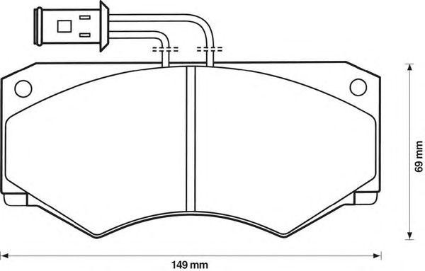 Комплект тормозных колодок, диско 571446B BENDIX JURID