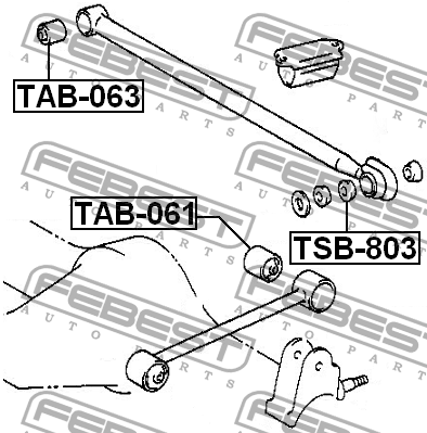 Втулка рычага подвески TSB-803 FEBEST