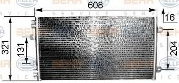 Конденсатор, кондиционер 8FC351038301 HELLA