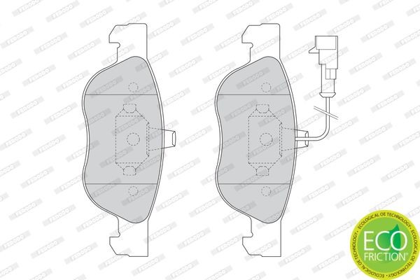Комплект тормозных колодок, диско FDB1056 FERODO