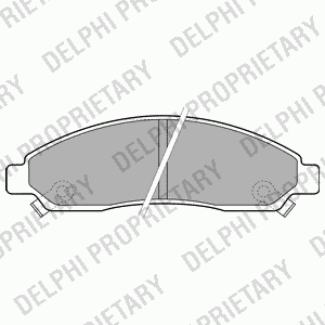 Комплект тормозных колодок, диско LP2037 DELPHI